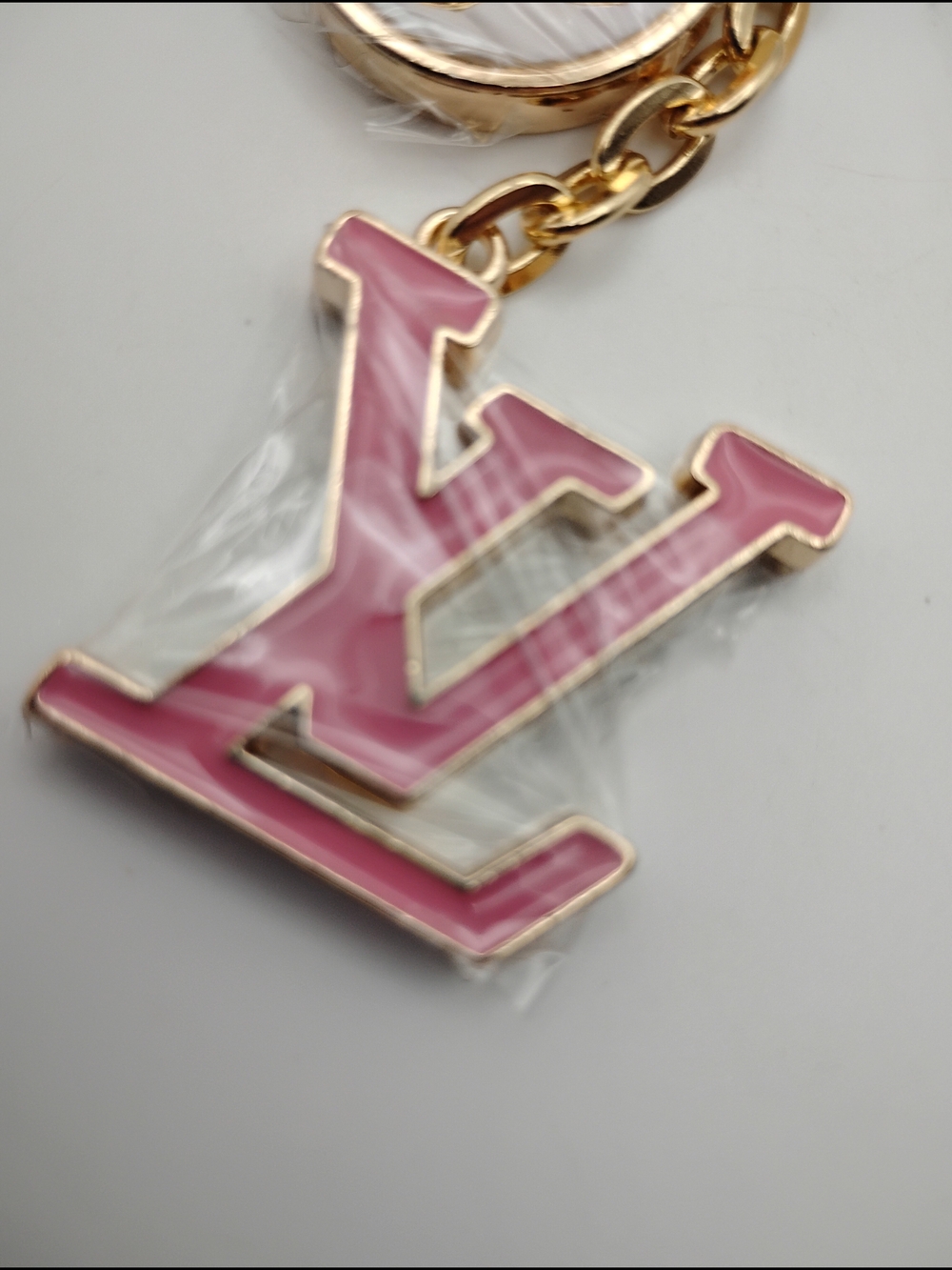 Louis Vuitton Pink and Gold Monogram Key Charm - Picture 7 of 10